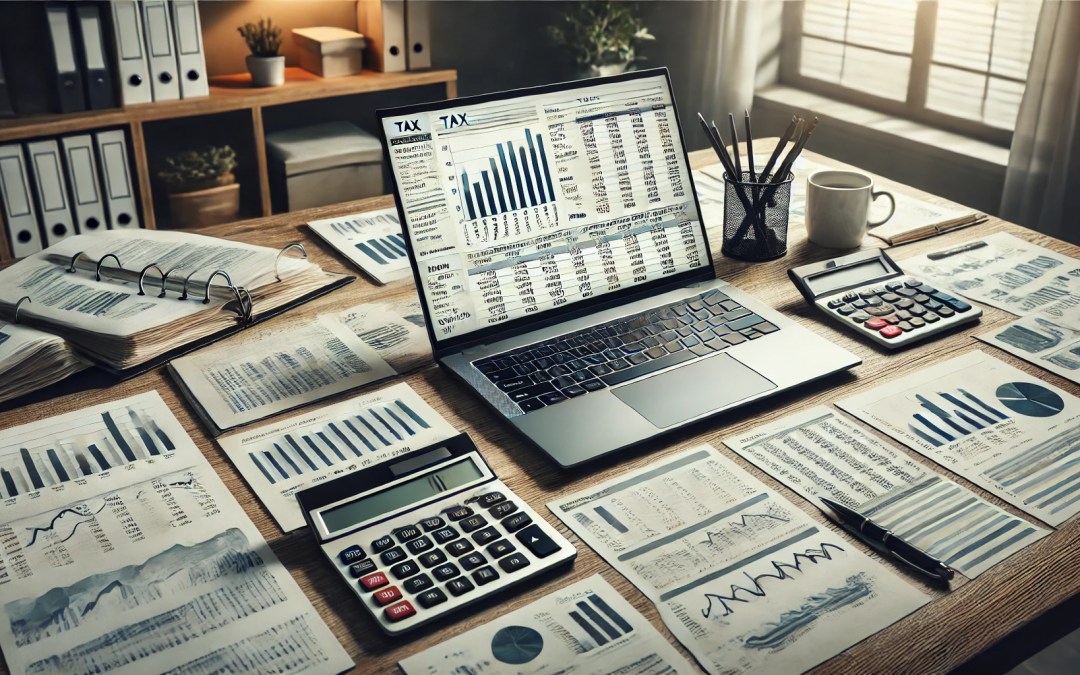 oficina elegante y organizada con un escritorio que contiene un portátil abierto